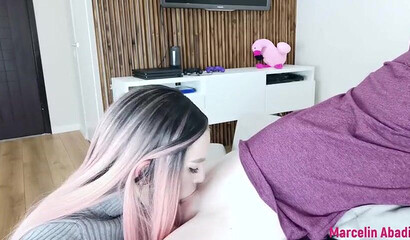 Delicious amateur teen Marcelin Abadir takes anal pounding doggy style
