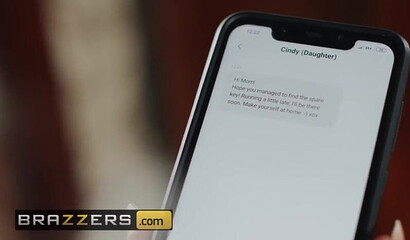 Busty housewife Rebecca Jane Smyth throats and fucks her stepson's dick