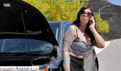 Big assed housewife Ivy Lebelle gets pounded in the kitchen