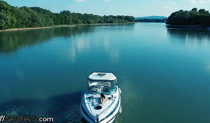 Busty gold digger Nelly Kent gets her booty rammed on a boat