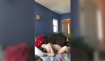 Amateur 19 year old girlfriend gets pounded on sofa by her boyfriend