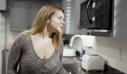 Busty GF Natasha Nice gets choked while being ass fucked in bed