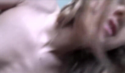 Petite tattooed brunette sucks and rides her stepbrother's dick in POV