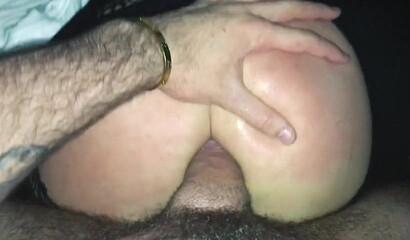 Little nympho takes big shaft up her asshole through ripped pantyhose
