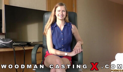 Busty newcommer Stella receives cunnilingus and hardcore pounding at casting