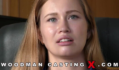 Busty newcommer Stella receives cunnilingus and hardcore pounding at casting