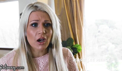 Lesbians Jessie Lee Pierce & Madison Missina enjoy scissoring on pool table