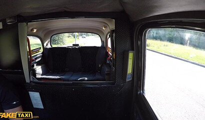 Busty student Riley Bee gets done by taxi driver in public