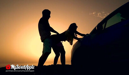 Delicious amateur teen MySweetApple has public sex with her boyfriend