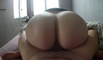 Big ass wife wakes up her man from deep sleep and fucks him