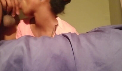 Ebony teen gets her tight black pussy and mouth fucked by BBC