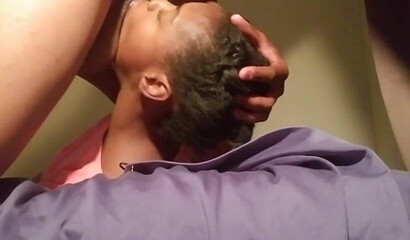 Ebony teen gets her tight black pussy and mouth fucked by BBC