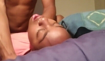 Ebony teen gets her tight black pussy and mouth fucked by BBC