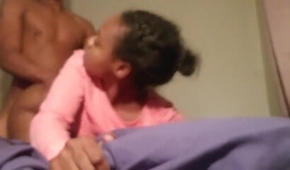 Ebony teen gets her tight black pussy and mouth fucked by BBC