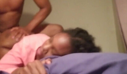 Ebony teen gets her tight black pussy and mouth fucked by BBC