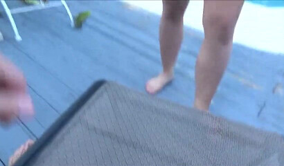 Curvaceous stepsister Hadley Viscara gives hot titjob and gets banged outdoors