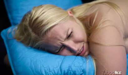 Busty blonde Vanessa Cage gets raped and fucked by her dad