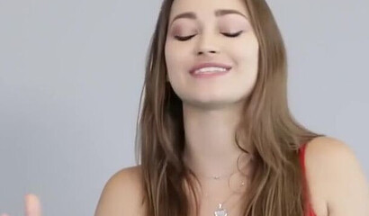 Beautiful brunette pornstar Dani Daniels riding a fat long dong