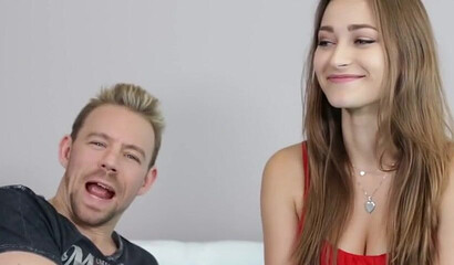Beautiful brunette pornstar Dani Daniels riding a fat long dong