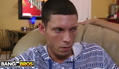 Hot teen Jade Jantzen having threesome with her busty Latina stepmom and BF