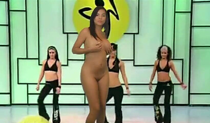 Latin babes showing their big round tits on weather forecast