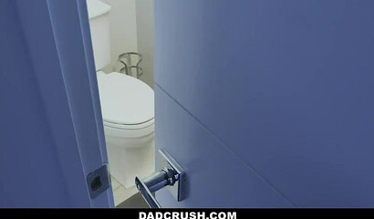 Curvy brunette Stephie Staar gets pussy nailed by her stepdad