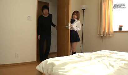 Facesitting with naughty Japanese schoolgirl and her study buddy