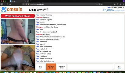 Slutty chicks teasing and masturbating when they saw big cock on webcam