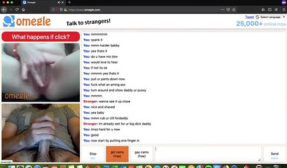 Slutty chicks teasing and masturbating when they saw big cock on webcam