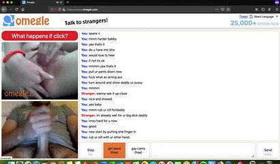 Slutty chicks teasing and masturbating when they saw big cock on webcam