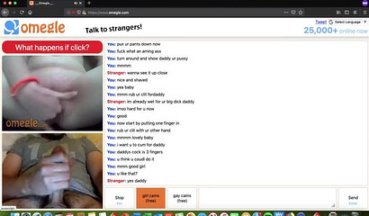 Slutty chicks teasing and masturbating when they saw big cock on webcam