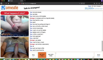 Slutty chicks teasing and masturbating when they saw big cock on webcam