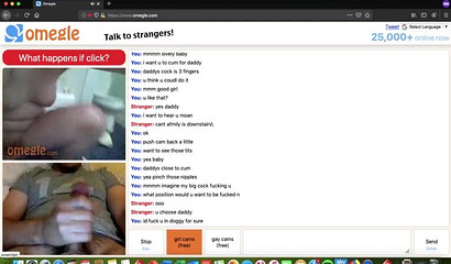 Slutty chicks teasing and masturbating when they saw big cock on webcam