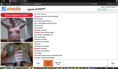 Slutty chicks teasing and masturbating when they saw big cock on webcam