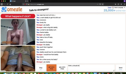 Slutty chicks teasing and masturbating when they saw big cock on webcam