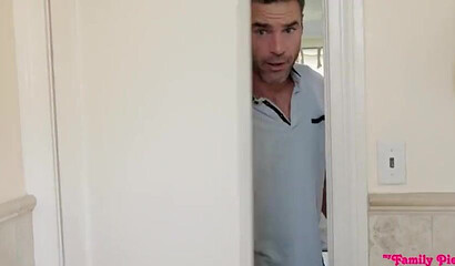 Sweet blonde teen Khloe Kapri loves her new stepdad's boner