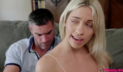 Sweet blonde teen Khloe Kapri loves her new stepdad's boner