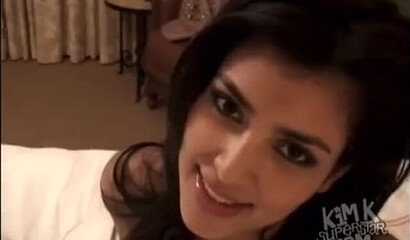 Busty slut Kim Kardashian fucking and squirting in homemade porn