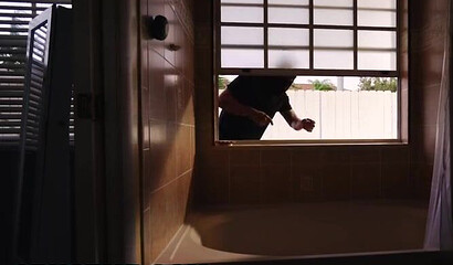 Hot brunette babe Nicole Rey gets rammed by robber's fat boner