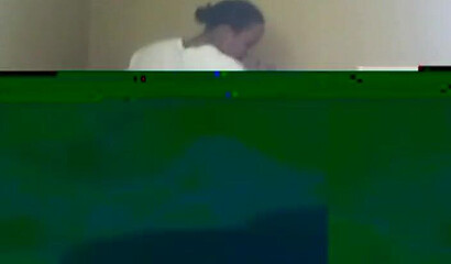 Amateur ebony mom rubbing her wet cunt over her man's face