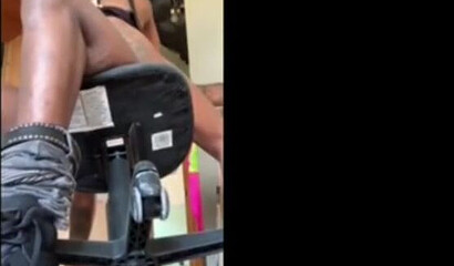 Amateur petite ebony slut riding huge black dick at home