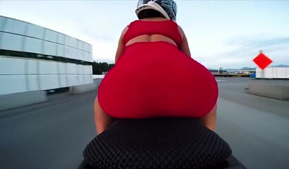Compilation of hot chicks showing their naked asses on motorcycle