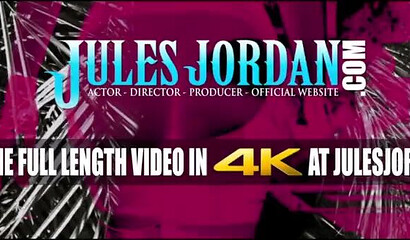 MILF with astonishing huge natural tits Angela White gets gangbanged by several guys