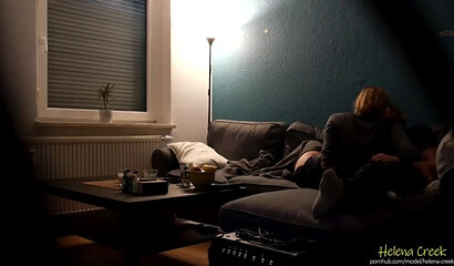 Cheating amateur girlfriend caught on spycam while riding lover's boner