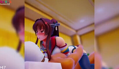 Hentai porn with big tits chicks getting fucked on massage table