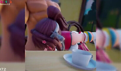 Hentai porn with big tits chicks getting fucked on massage table