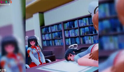 Hentai porn with big tits chicks getting fucked on massage table