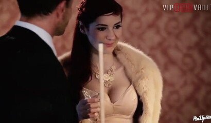 Redhead glamour girl Kattie Gold gets fucked on pool table