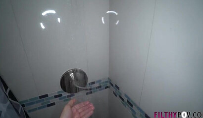 Sophia Grace caught masturbating under the shower and gets pussy fucked