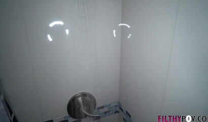 Sophia Grace caught masturbating under the shower and gets pussy fucked